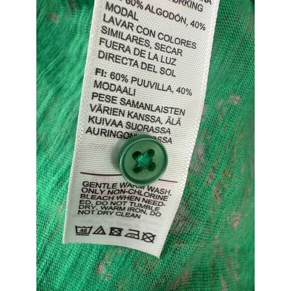 Fat Face Riley Bali green dress pink floral women’s 8 NWOT - Picture 8 of 10